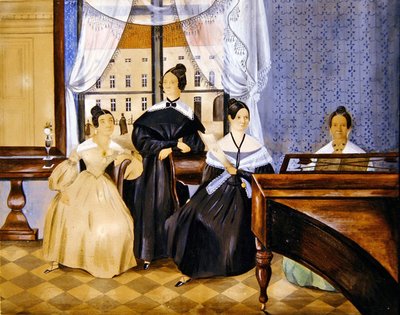 Le récital de piano, c.1830 - Danish School