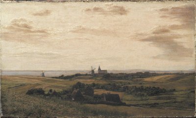 Vue vers Assens à Funen. Au loin la côte du Schleswig - Dankvart Dreyer