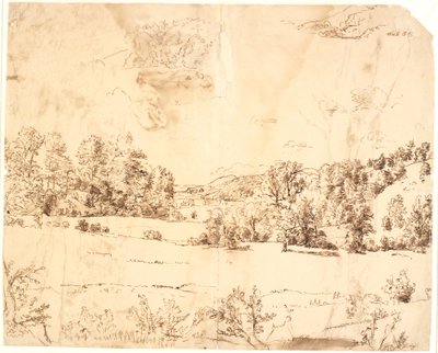 Une clairière forestière entre des collines boisées - Dankvart Dreyer