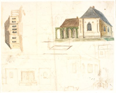 Divers croquis pour une maison de style semi-gothique - Dankvart Dreyer