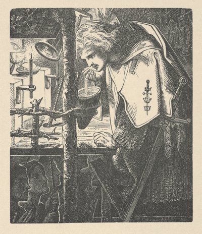 Sir Galahad des poèmes de Tennyson - Dante Gabriel (after) Rossetti