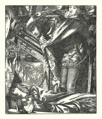 La Dame de Shalott - Dante Gabriel (after) Rossetti