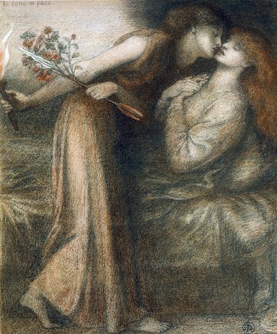 Le rêve de Dante le jour de la mort de Béatrice - Dante Gabriel Charles Rossetti