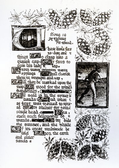 Texte illuminé de la séquence de sonnets 