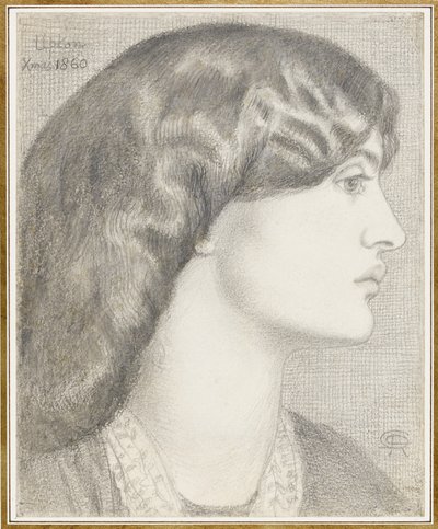 Mme William Morris, 1860 - Dante Gabriel Charles Rossetti