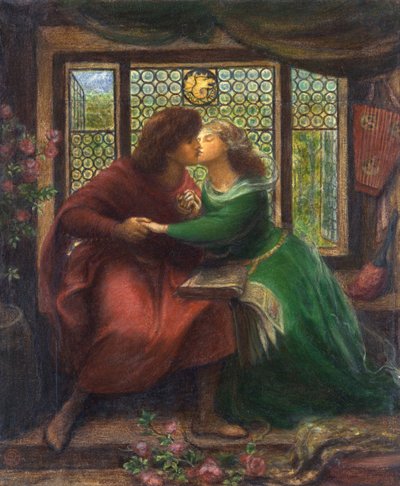 Paolo et Francesca da Rimini - La Divine Comédie de Dante Alighieri - Dante Gabriel Charles Rossetti