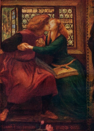 Paolo et Francesca da Rimini (détail), 1855 - Dante Gabriel Charles Rossetti
