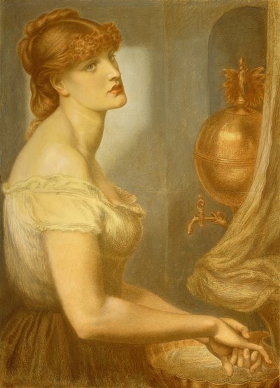 Étude pour La Bella Mano - Dante Gabriel Charles Rossetti