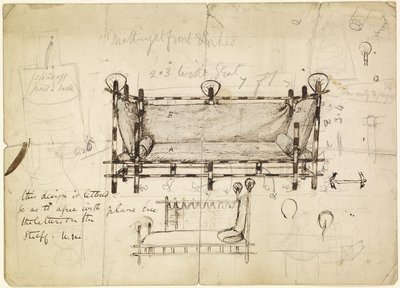 Deux dessins pour un canapé, c.1861-62 - Dante Gabriel Charles Rossetti