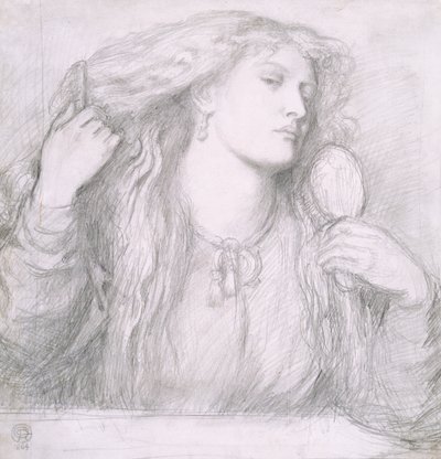 Femme se peignant les cheveux, Fanny Cornforth - Dante Gabriel Charles Rossetti