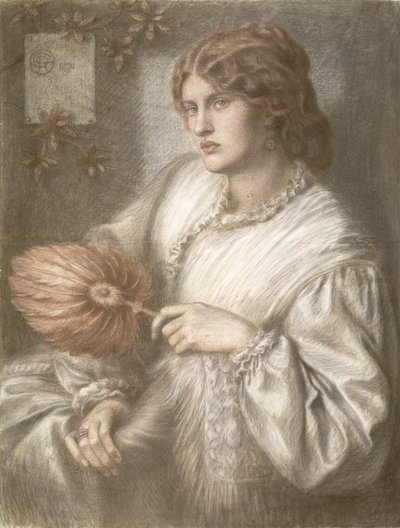Femme avec un Éventail, 1870 - Dante Gabriel Charles Rossetti