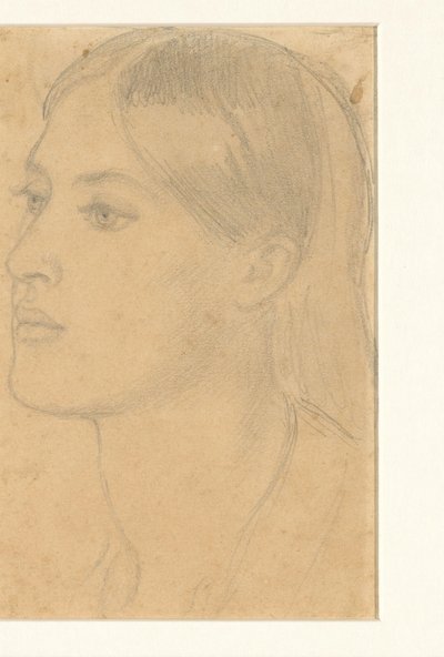 Tête de femme - Dante Gabriel Rossetti (attributed to)