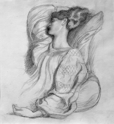 Jane Morris en tenue islandaise - Dante Gabriel Charles Rossetti