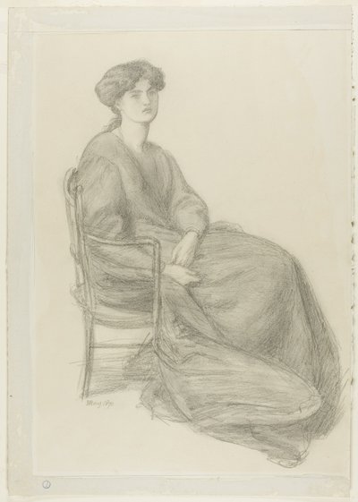 Mme William Morris assise sur une chaise - Dante Gabriel Rossetti