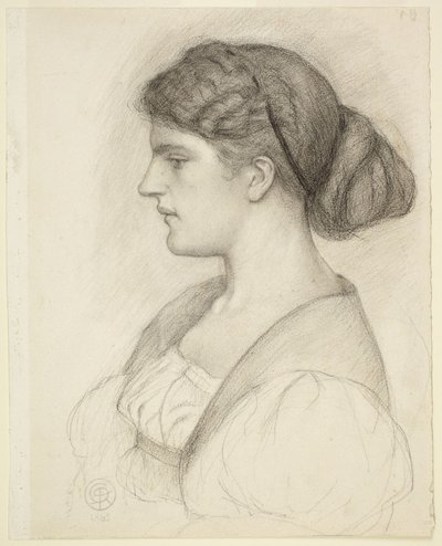 Buste de profil de Fanny Cornforth - Dante Gabriel Rossetti