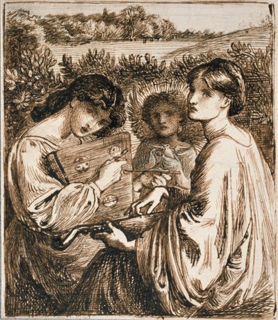 Étude pour le Bower Meadow - Dante Gabriel Rossetti