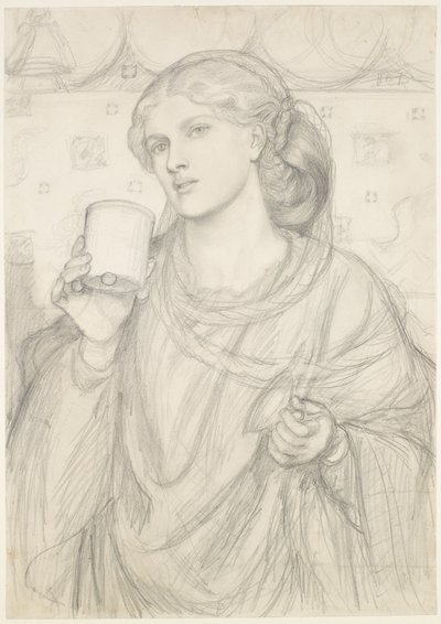 The Loving Cup - Étude de composition - Dante Gabriel Rossetti