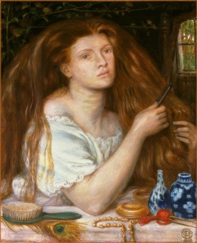 Femme se peignant les cheveux - Dante Gabriel Charles Rossetti
