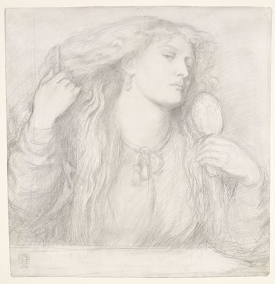 Femme se peignant les cheveux, Fanny Cornforth - Dante Gabriel Rossetti