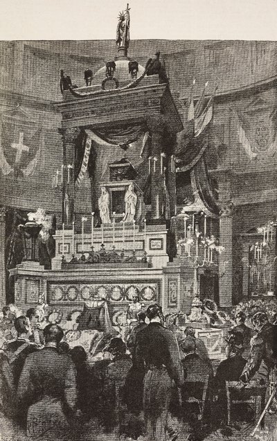 Politiciens et officiers italiens assistant à la cérémonie funéraire de Victor Emmanuel II (1820-1878), roi d