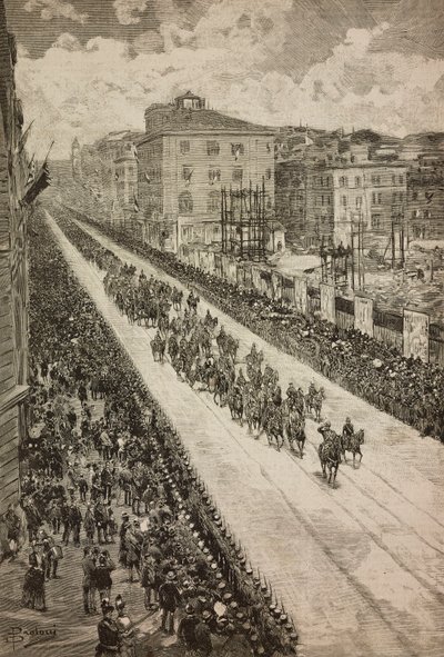 Retour du roi au Quirinal après l