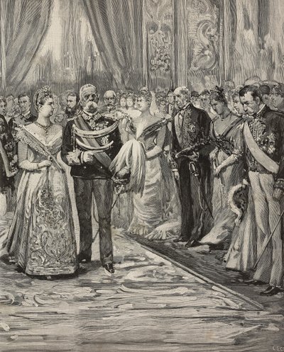 Umberto I et Marguerite de Savoie au concert à l