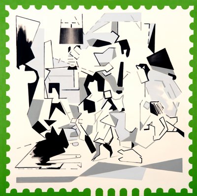 Noël chez les Kennedy IV, 2019 (acrylique sur toile) - Darren Coffield