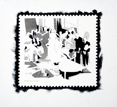 Fête de Pan (étude de timbre), 2019 (encre sur papier) - Darren Coffield