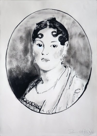 Ingre Girl 2, 2003 (encre sur papier) - Darren Coffield