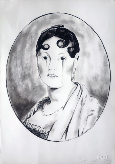 Ingre Girl 3, 2003 (encre sur papier) - Darren Coffield