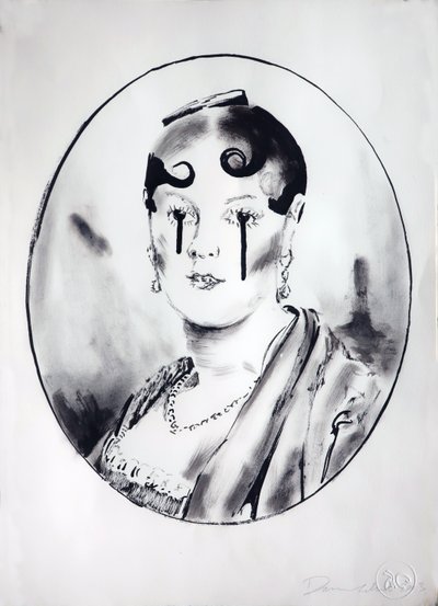 Ingre Girl 4, 2003 (encre sur papier) - Darren Coffield