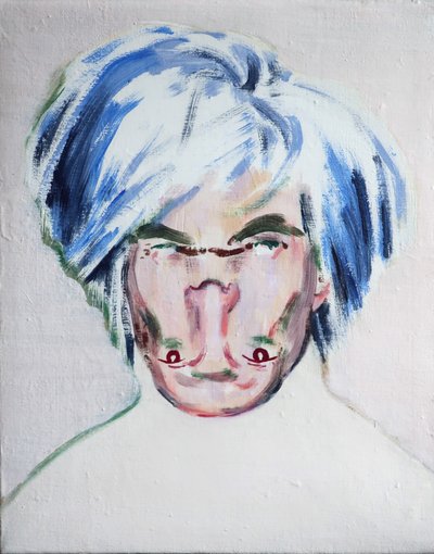 Shockheaded Warhol, 2013 (acrylique sur toile) - Darren Coffield