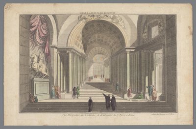 Vestibule et escalier de Saint-Pierre à Rome - Daumont