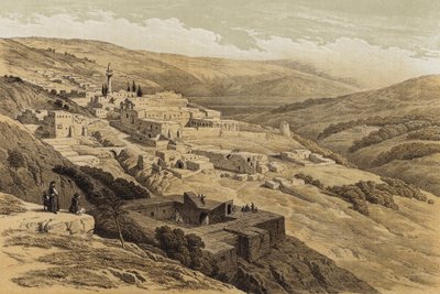 Couvent de la Terra Santa, Nazareth (lithographie en couleur) - David (after) Roberts