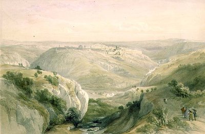 Jérusalem depuis le sud, 12 avril 1839, planche 10 du Volume I de 