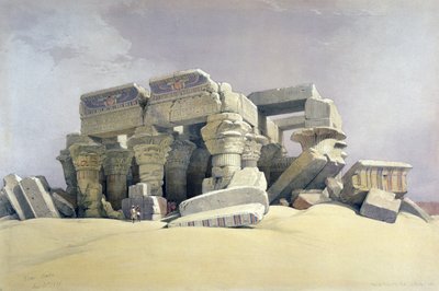 Kom Ombo", novembre 1838 (lithographie) - David (after) Roberts