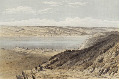La mer de Tibériade regardant vers le Bashan - David (after) Roberts
