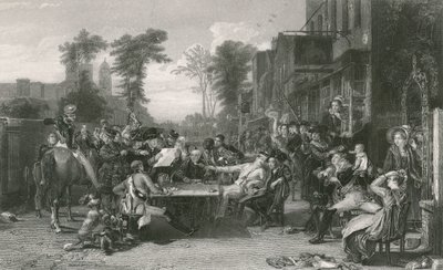 Pensionnaires de Chelsea lisant la gazette de la bataille de Waterloo - David (after) Wilkie