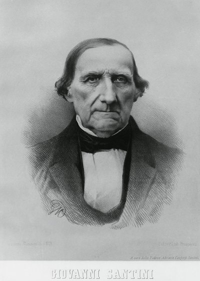 Portrait de Giovanni Santini (1787-1877), astronome, mathématicien et scientifique italien - John Ward Dunsmore