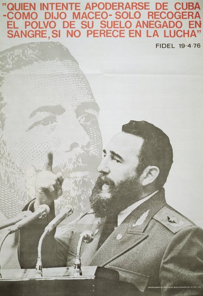 Affiche avec Fidel Castro - John Ward Dunsmore