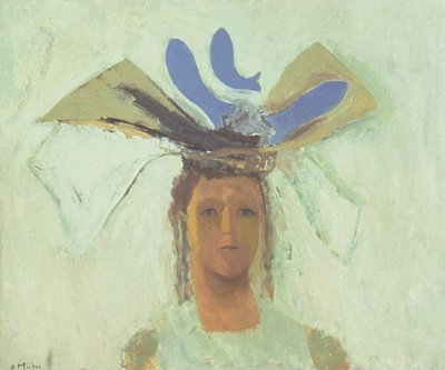 Fille avec poisson bleu - David Alan Redpath Michie