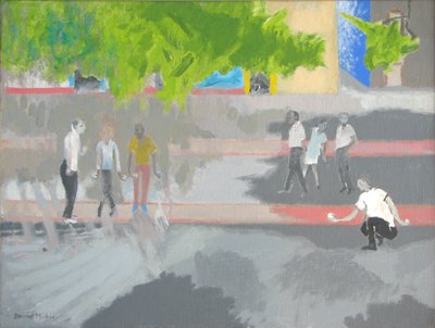 Jouer à la pétanque à St Jean, 2008 - David Alan Redpath Michie
