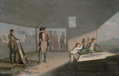 Exploitation minière de plomb à Leadhills, la livraison et le tri du plomb - David Allan