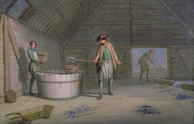 Exploitation minière au plomb à Leadmills, lavage et tamisage du plomb - David Allan