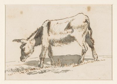 Âne broutant, de gauche - David Alphonse de Sandoz Rollin