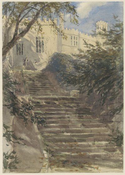 Escalier de jardin à Haddon Hall (Derbyshire) - David Cox (I)