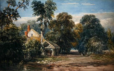 Un cottage et une étable au bord d