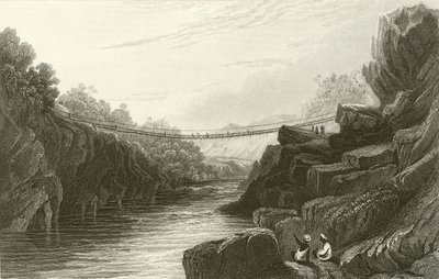 Pont de corde en herbe à Teree, Gurwall - David Cox