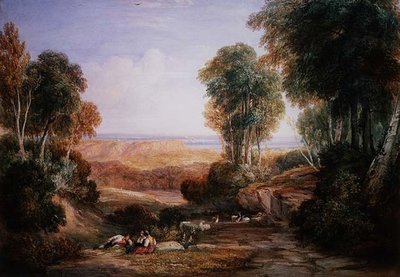 La jonction de la rivière Severn et de la rivière Wye avec le château de Chepstow au loin - David Cox