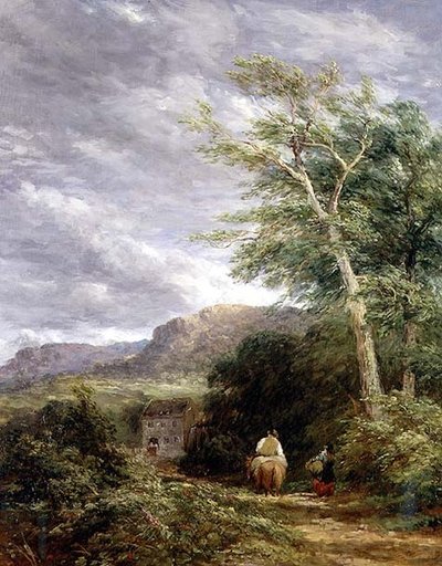 Paysage gallois avec un moulin à eau - David Cox